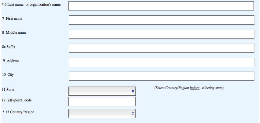 Part I of FBAR form continued