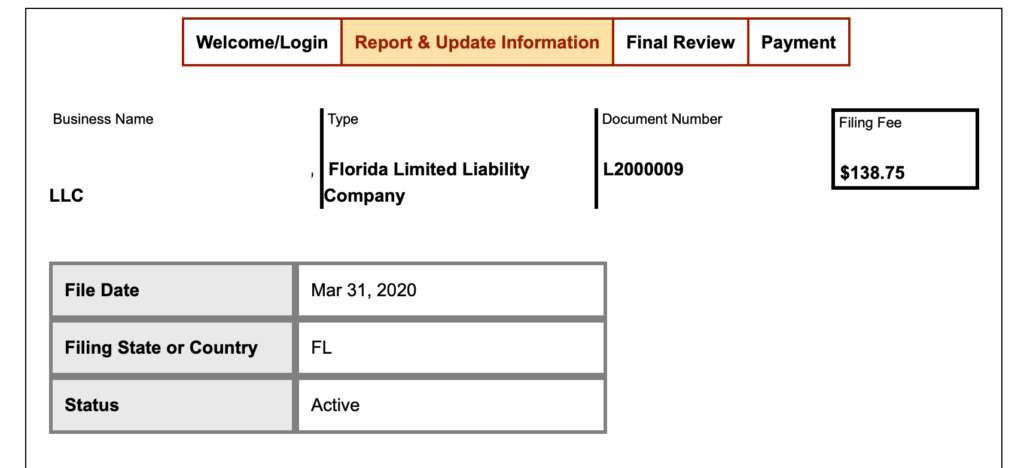 Report and Update information